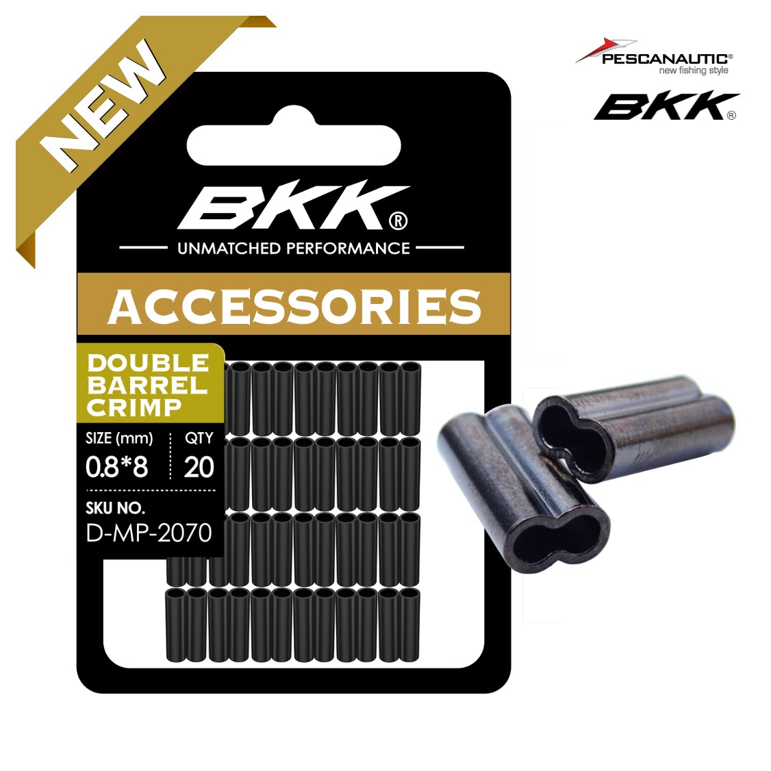 Double Barrel Crimp  Taille 0.8*8mm