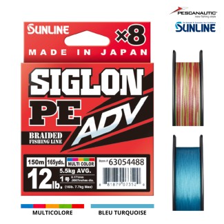 SIGLON BRAID ADV 8X 150 m Bleu turquoise  PE 0.4