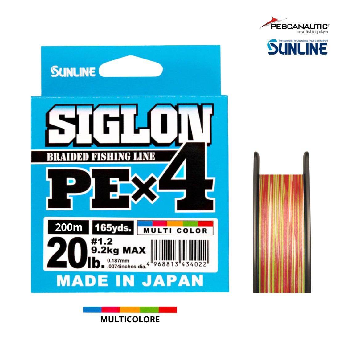 SIGLON BRAID PE  4X Multicolor 200m PE 0.6 (0.132mm)