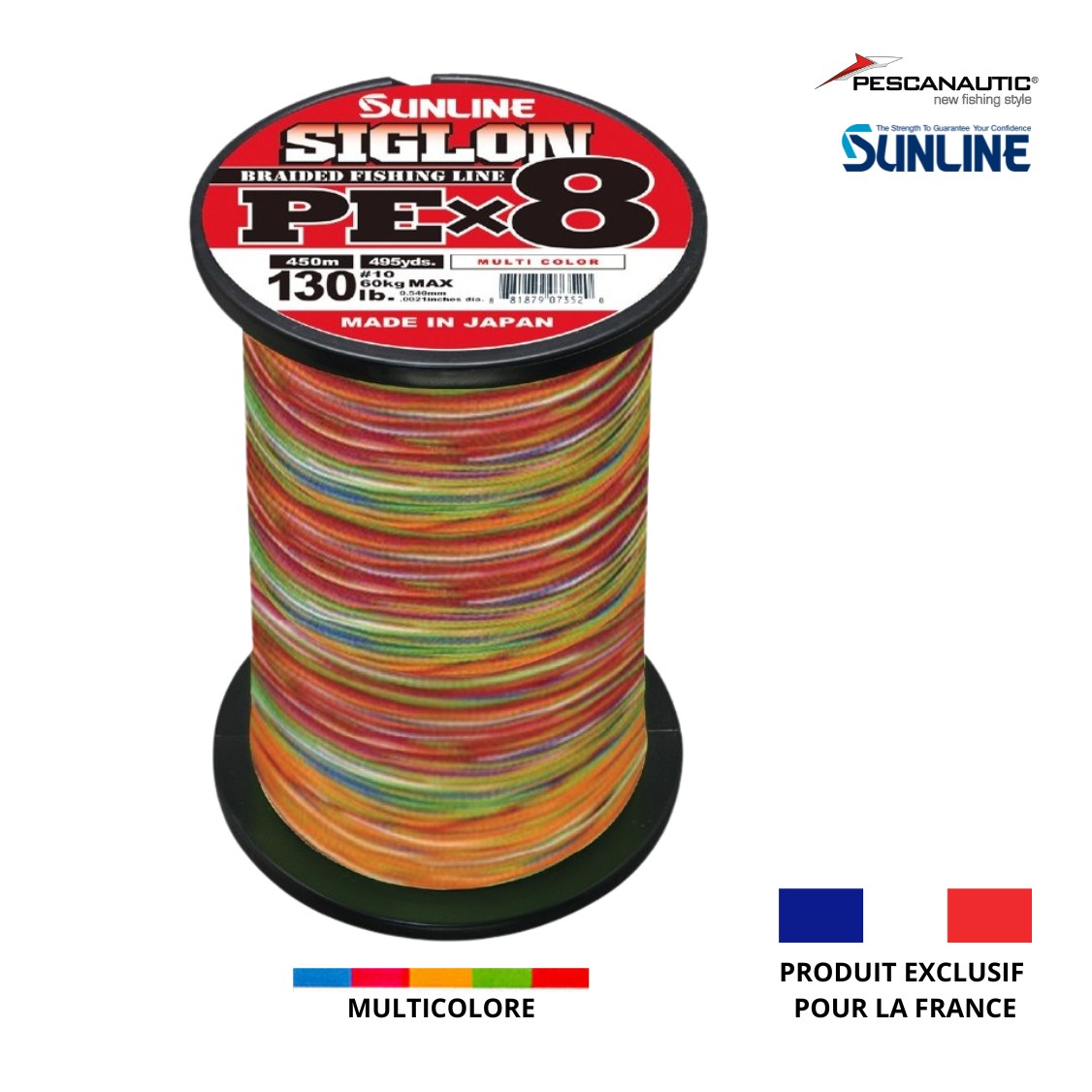 SIGLON BRAID 8X TUNA BROUME Multico 450m PE 8.0 100 LB (0,48)