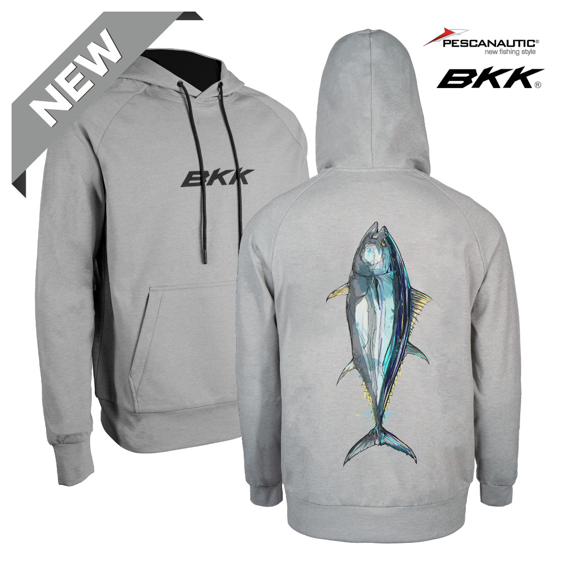 Sweat à capuche -Tuna Gris S